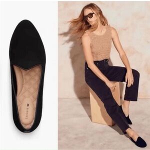Birdies Starling Black Velvet Loafer Flats. Size 12
